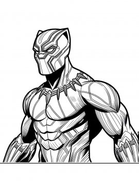 Раскраска Сильный Черная пантера