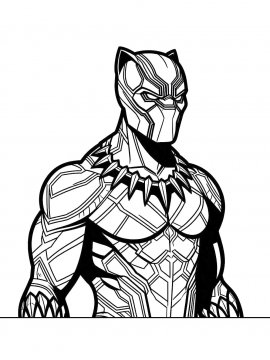 Раскраска Защитник Ваканды Черная пантера