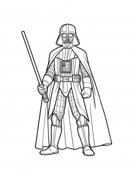 Раскраска Дарт Вейдер для детей