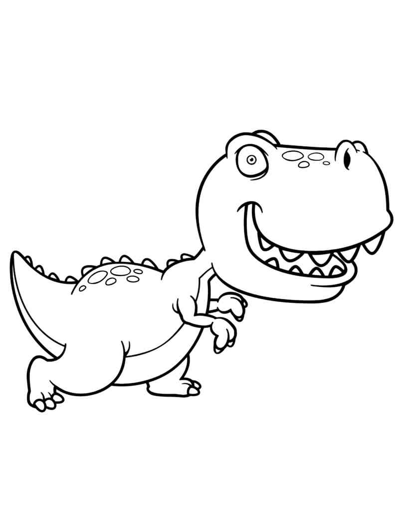 Раскраски Тираннозавр рекс для малышей