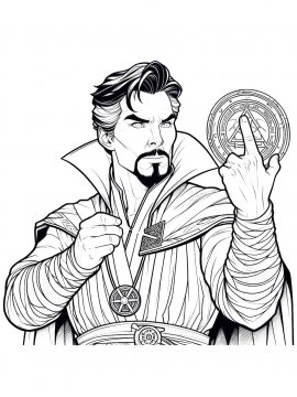 Раскраска Доктор Стрэндж — воин света