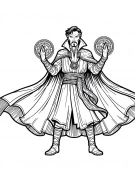 Раскраска Доктор Стрэндж Чародей