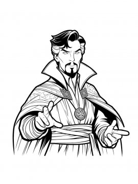 Раскраска Стивен Стрэндж