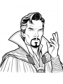 Раскраска Добрый маг Доктор Стрэндж