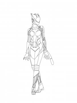 Раскраска скин Неоновая рысь