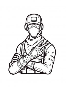 Раскраска Фортнайт воин