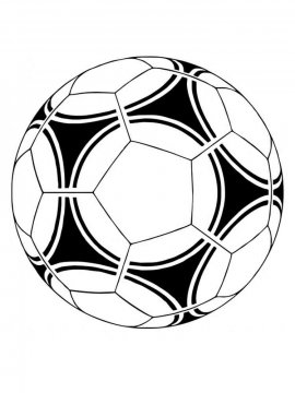 Раскраска Футбольный мяч-16