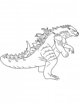 Раскраска Годзилла король монстров
