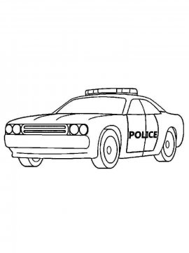 Раскраска Полицейская машина-18
