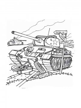Раскраска Танк Т-34-1