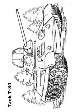 Раскраска Танк Т-34-7