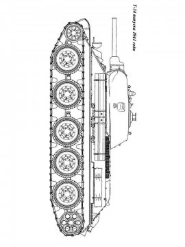 Раскраска Танк Т-34-9