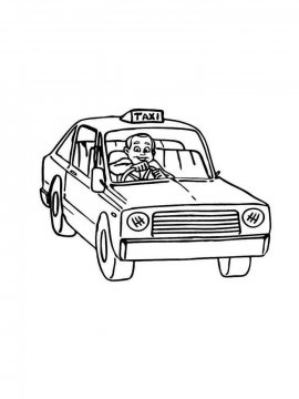 Раскраска Такси -1