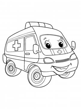 Раскраска Машинка скорой помощи