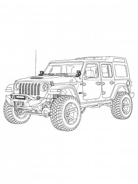 Раскраска Джип Вранглер