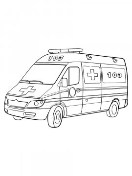 Раскраска Скорая помощь для детей