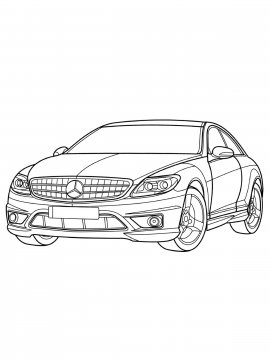 Раскраска Мерседес АМГ е63