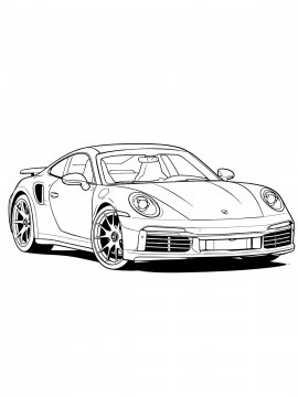 Раскраска Порше 911 Турбо