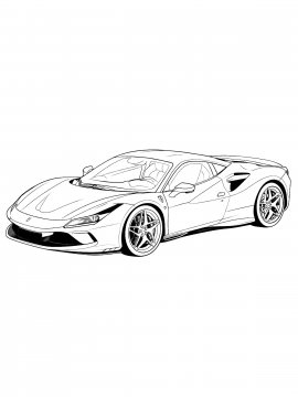 Раскраска Ferrari F8