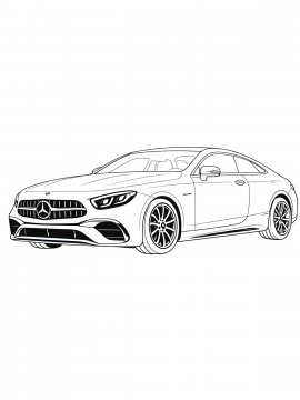 Раскраска Купе Мерседес