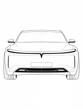Раскраска Кроссовер Тесла