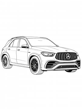 Раскраска Мерседес GLE