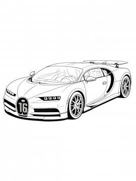 Раскраска Bugatti Chiron