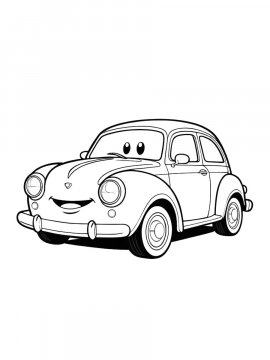 Раскраска Милая машинка