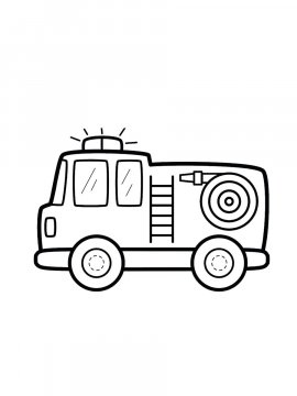 Раскраска Пожарная машинка