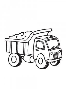 Раскраска Самосвал с песком