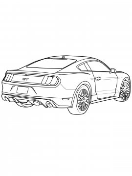 Раскраска Форд Мустанг GT