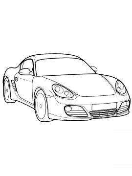 Раскраска Спортивный автомобиль