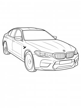 Раскраска Машина БМВ