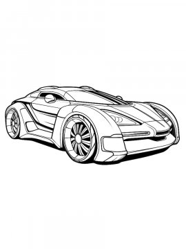 Раскраска Спорткар будущего