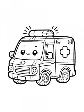 Раскраска Милая скорая помощь