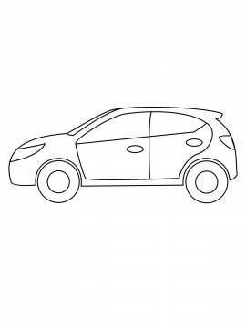 Раскраска Машинка вид сбоку