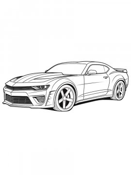 Раскраска Шевроле Комаро