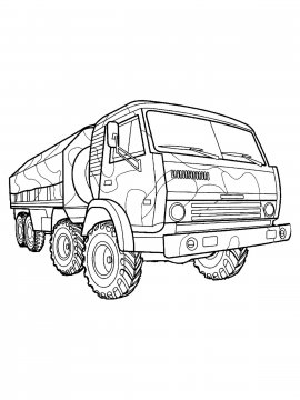 Раскраска Камаз для детей