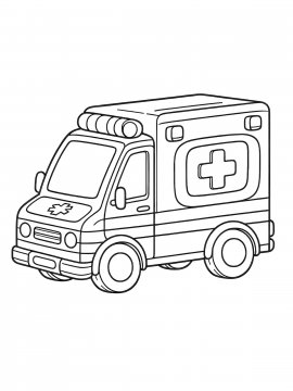 Раскраска Скорая помощь игрушка