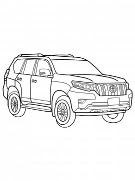 Раскраска Ленд Крузер Прадо