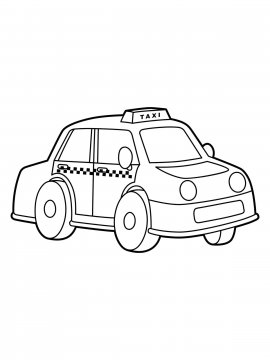 Раскраска Машинка такси