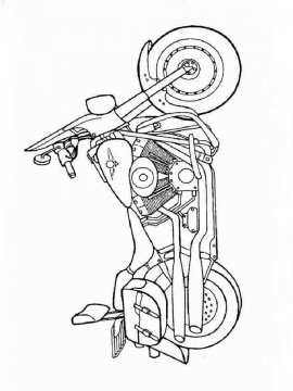 Раскраска Мотоцикл-5