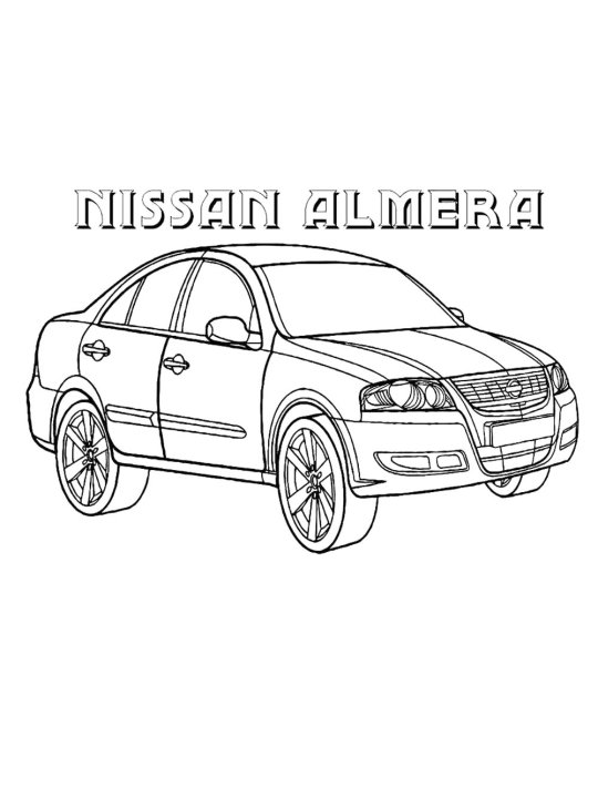 Ниссан раскраска распечатать