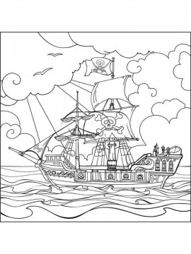 Раскраска Пиратский корабль-23