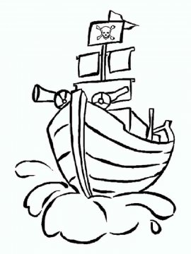 Раскраска Пиратский корабль-18