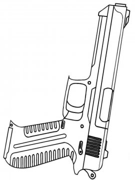 Раскраска Пистолеты-15