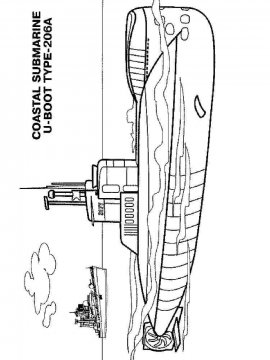 Раскраска Подводная Лодка-20