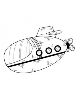 Раскраска Подводная Лодка-22
