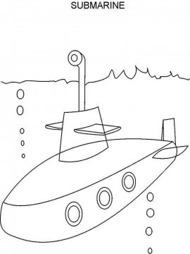 Раскраска Подводная Лодка-10