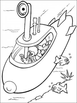 Раскраска Подводная Лодка-12